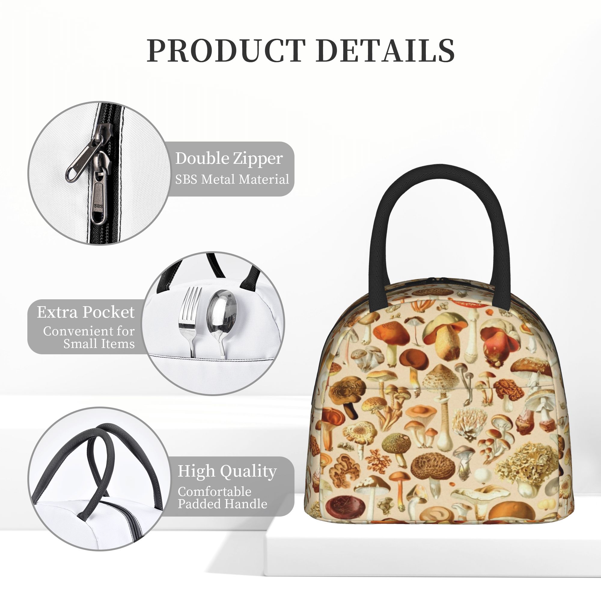 Vintage Collectible Lunch Boxes - Vintage Mantar Koleksiyonu Yalıtımlı Öğle Yemeği