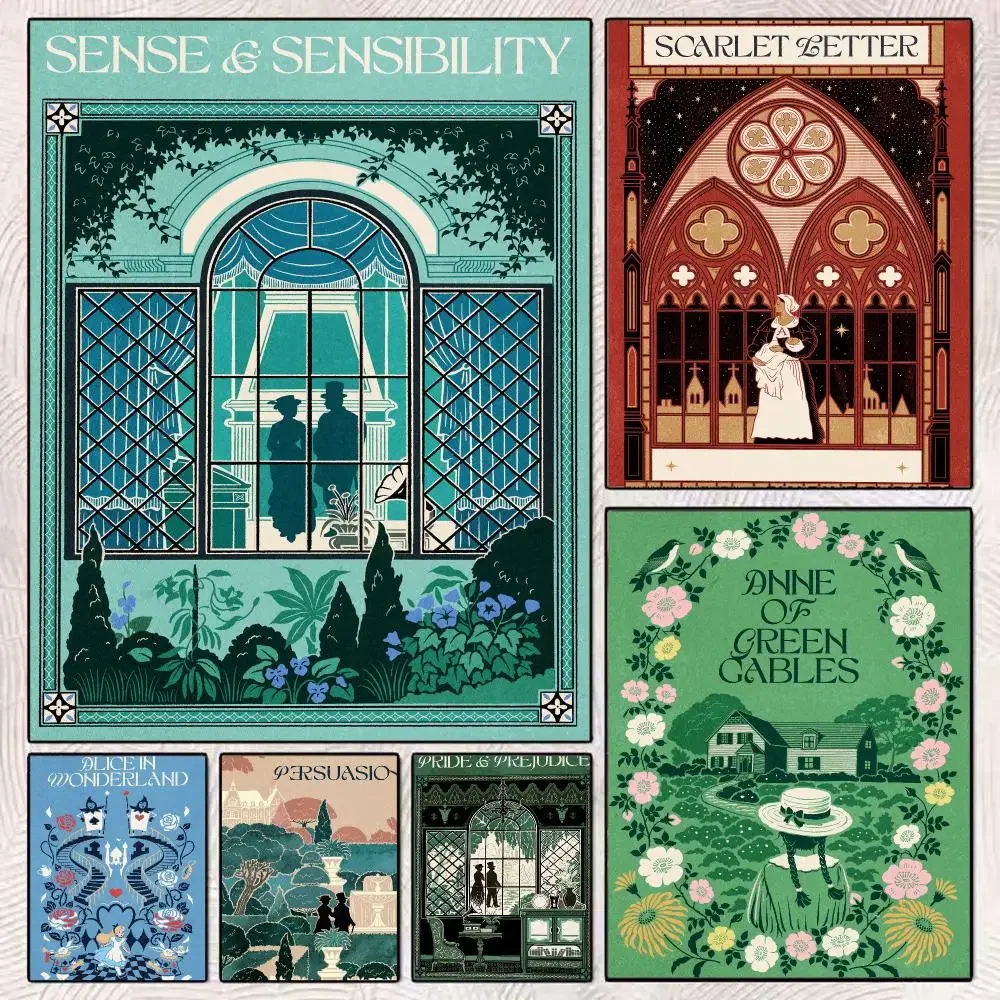 Vintage Collectible Posters - Vintage Koleksiyonu Tablo Kaligrafi Estetik Kanvas