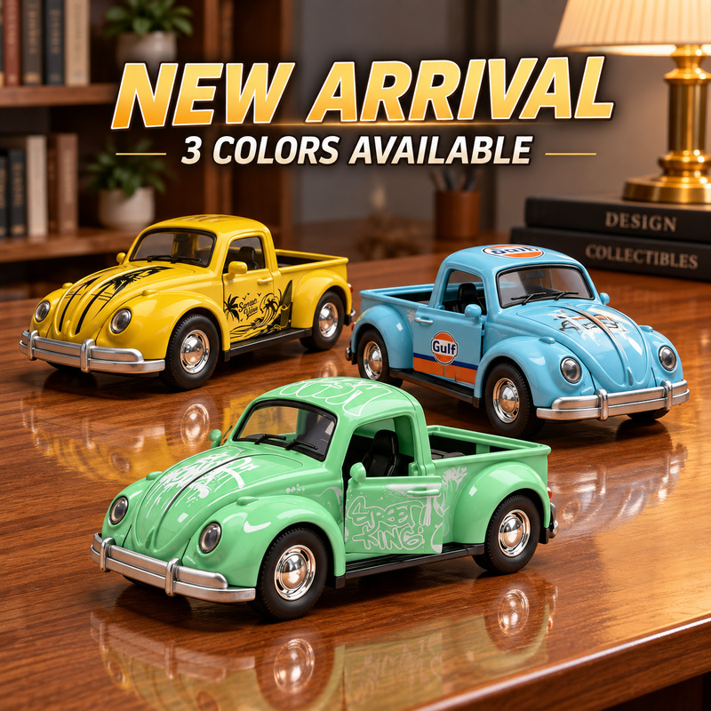Vintage Collectible Trucks - YENİ 1:36 Ölçekli, Vintage Tarzı, Böcek